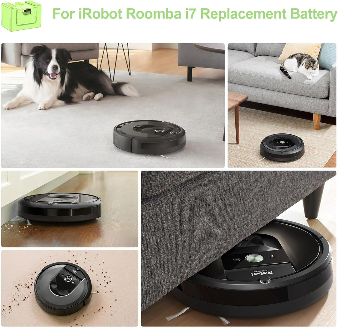 ASUNCELL Li-ion Ersatzakku für i7, 14.4V 4000mAh Akku für iRobot Roomba e und i Serie i7/i7+ i4/i4+