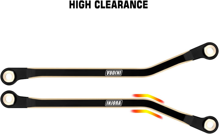 INJORA Schwarzbeschichtung Messing High Clearance Links Set für TRX4M High Trail K10 1/18 RC Crawler