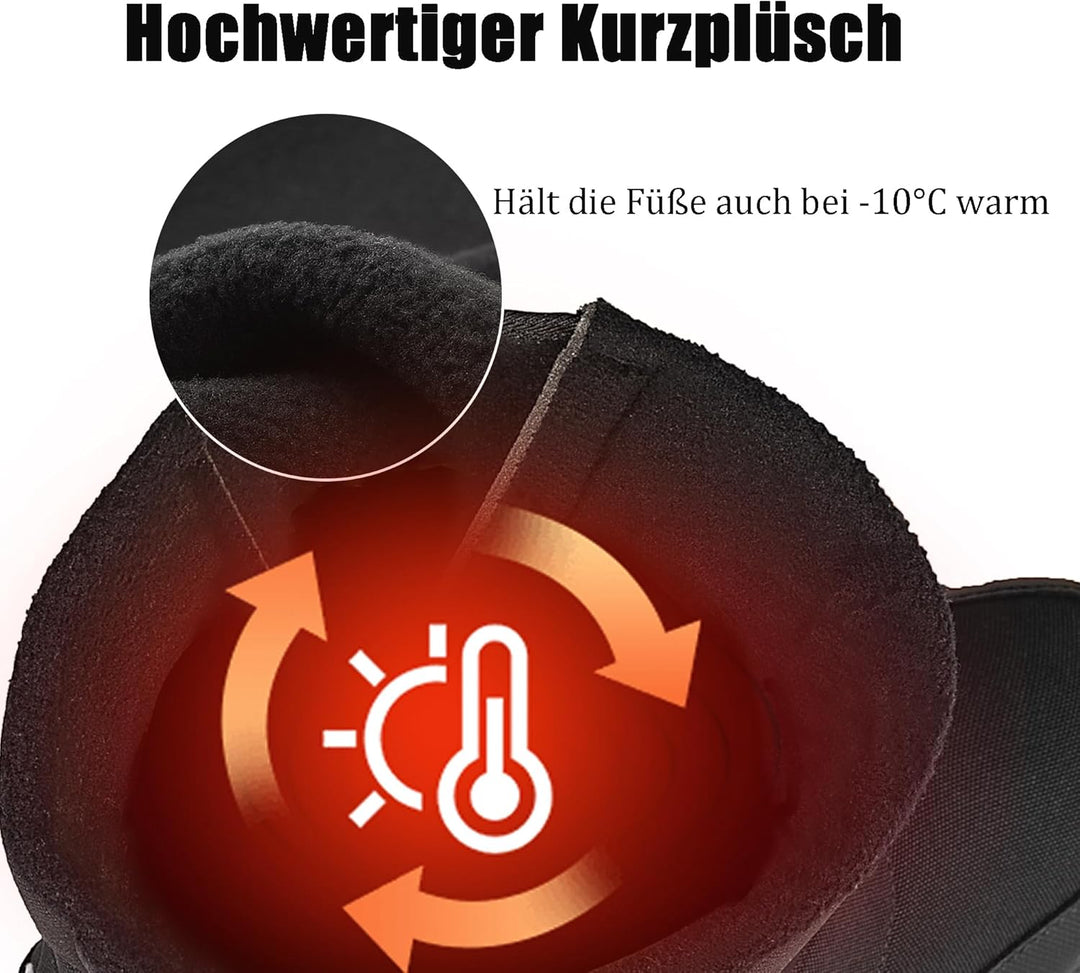 TLOLA Winterstiefel Herren Wasserdicht Warm Gefüttert Schneestiefel Leicht Wanderschuhe Trekkingschu