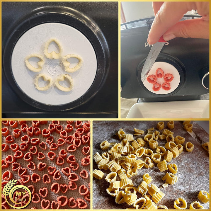 MY PASTA - Herz Rigati Herzen - Pastamaker Matrizen Pastadisc Avance Matrize für hausgemachte Pasta,
