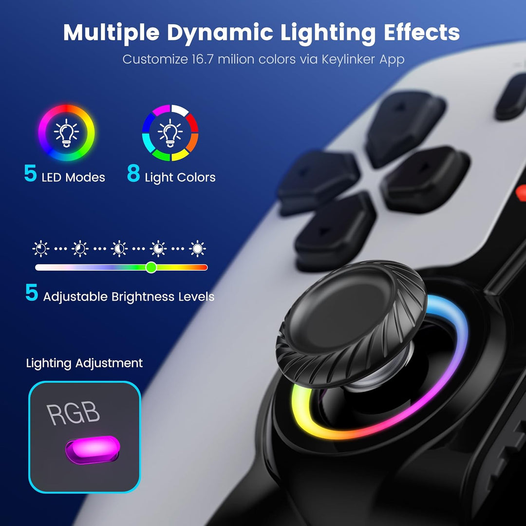 Bluetooth Handy Controller für PS Remote Play, Smartphone Controller für iPhone/Android mit Hall-Eff