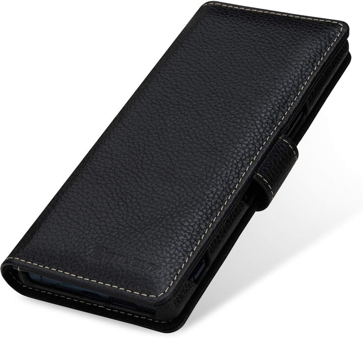 STILGUT Talis kompatibel mit Sony Xperia 5 II Hülle mit Kartenfach aus Leder, Wallet Case, Lederhüll