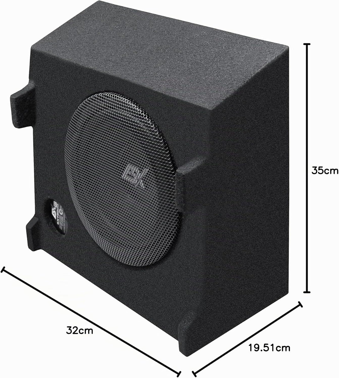 ESX SXT800Q - 20 cm (8”) Downfire-Subwoofer-System passiv passend/kompatibel mit Volkswagen T5 / T6
