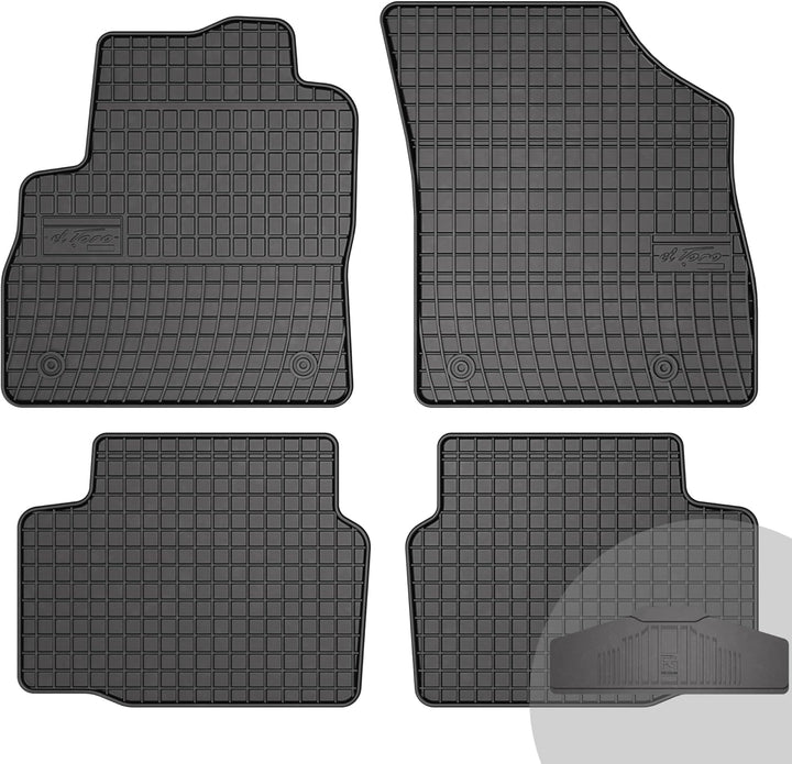 FROGUM EL Toro Gummimatten Ganzjähriges-Set von Autofussmatte Auto Fussmatten für Opel Astra K 2015-