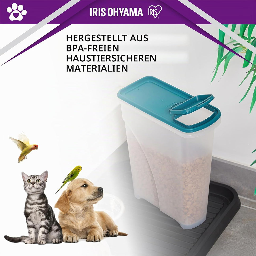 Iris Ohyama, Luftdichte Hundefutterbox, 7 l/3,5 kg, blau, Deckel mit luftdichtem Verschluss, Kunstst