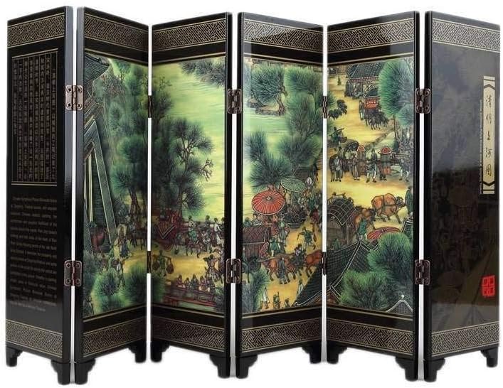lachineuse Paravent mit Motiven, Bianjing Color, 25x10x7cm, Bianjing Color