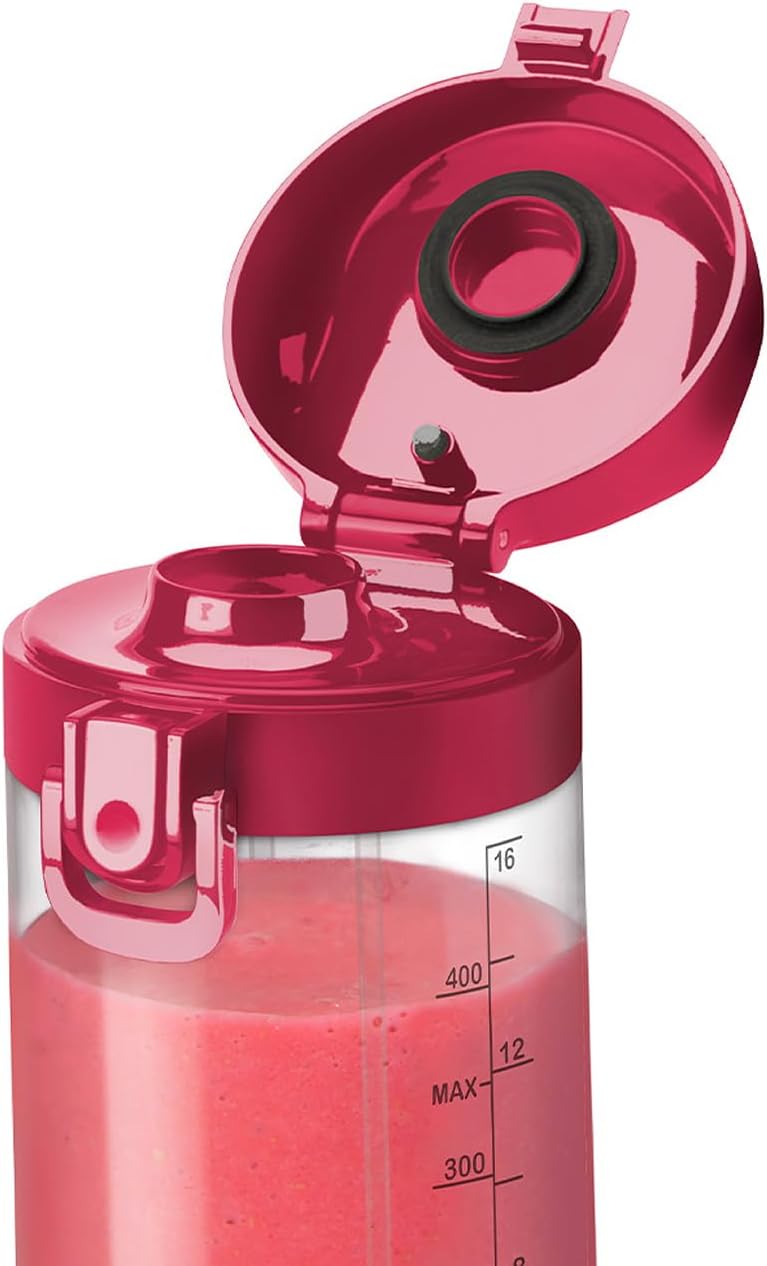 nutribullet Tragbarer Mixer in Magenta – leistungsstarke Extraktorklinge, 475-ml-Tasse, To-Go-Deckel