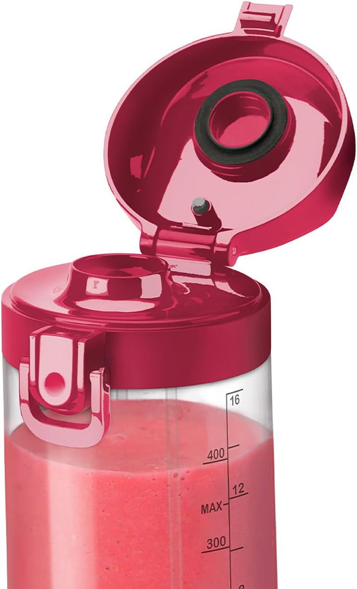 nutribullet Tragbarer Mixer in Magenta – leistungsstarke Extraktorklinge, 475-ml-Tasse, To-Go-Deckel