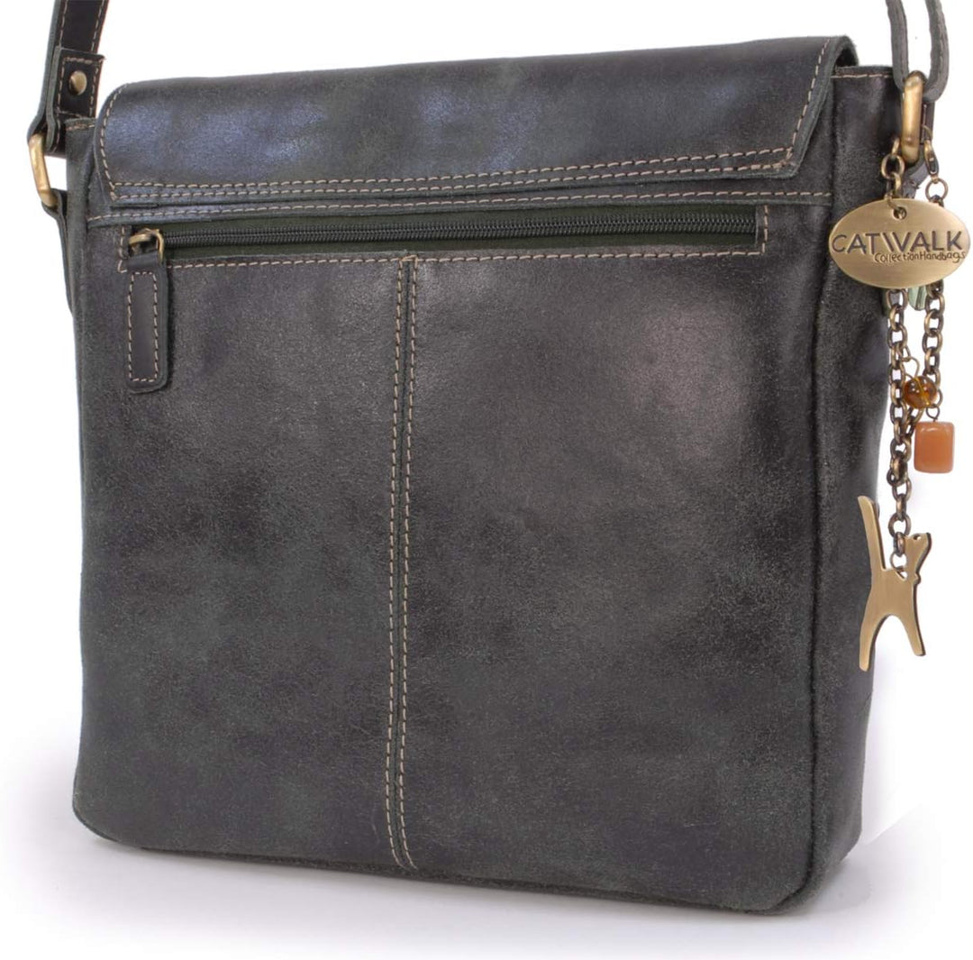 Catwalk Collection Handbags - Vintage Grobem Leder - CATWALK COLLECTION - Mittlere Grösse - Umhänget