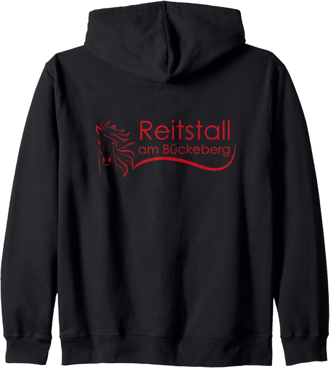 Rotes Logo "Reitstall am Bückeberge" Kapuzenjacke