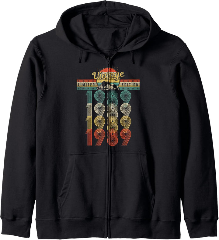 Geburtstag Jahrgang 1989 Retro Vintage Geburtsjahr 1989 Kapuzenjacke