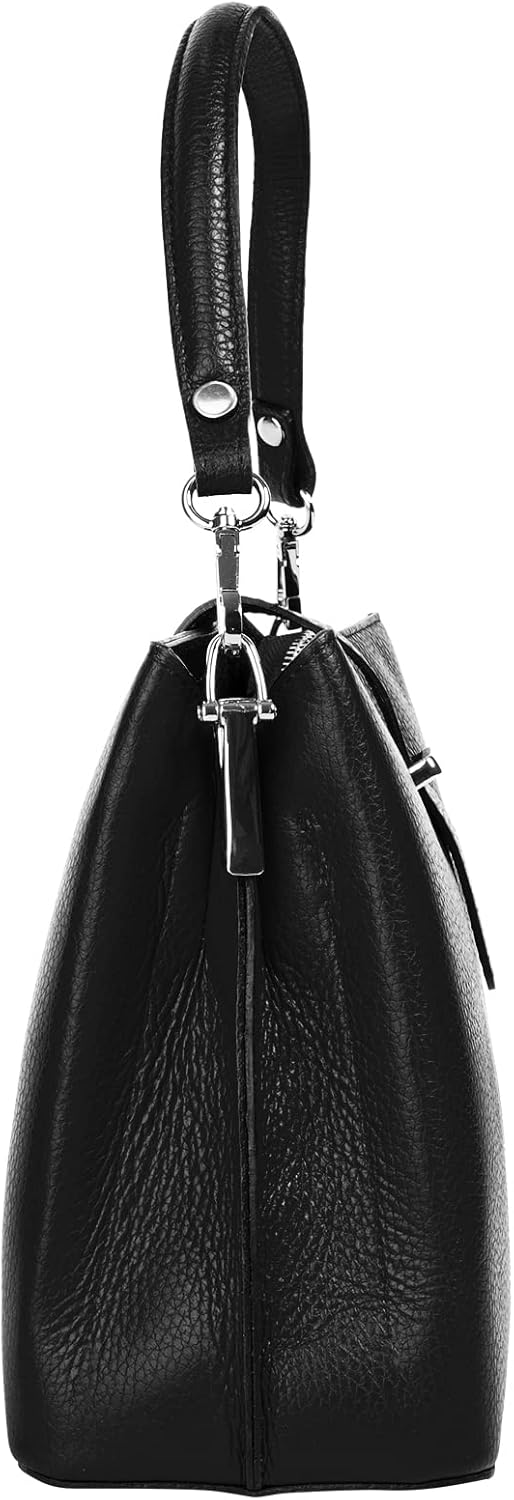 Handtasche Echt Leder Damen Made in Italy, Tragetasche, Umhängetasche, Abendtasche aus Leder 021791