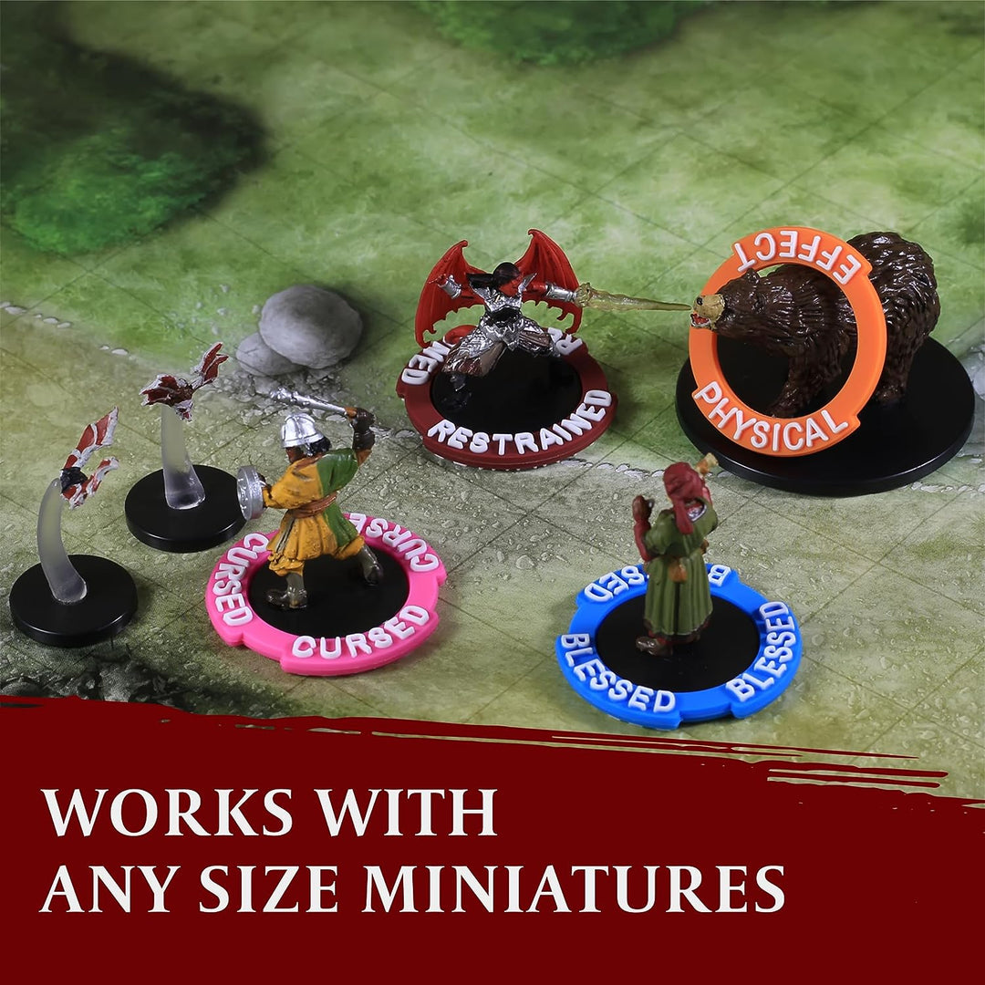 Dungeons and Dragons Figuren Condition Rings - 96 Für 24 Status -und Zaubereffekte. Pen and Paper Ac