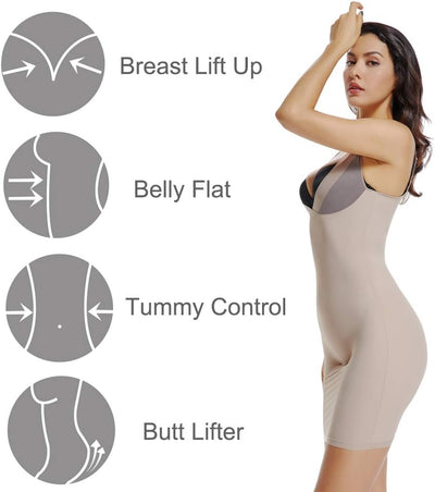 Joyshaper Damen Spitzen Unterkleider Taillenmieder Miederkleider Full Slip Figurformende Miederbody