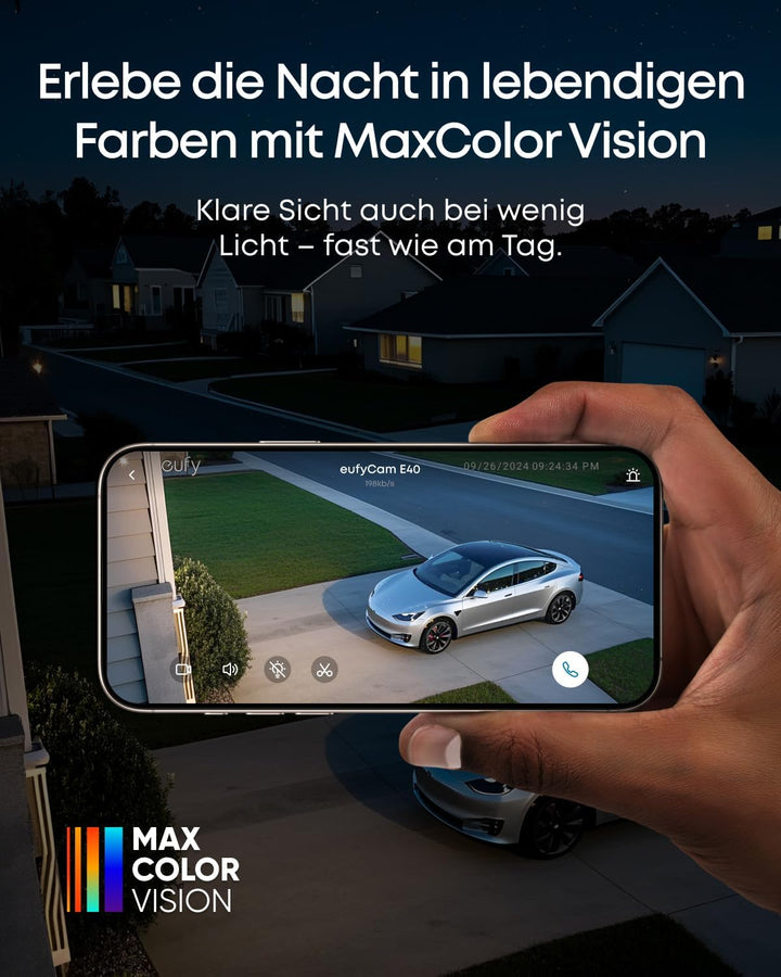 eufy Security eufyCam E40 2-Kamera-Set mit Homebase 2, kabellose 2K Solarkamera für aussen, mit inte
