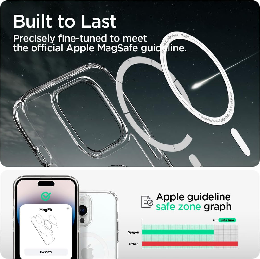 Spigen für iPhone 14 Pro Ultra Hybrid MagFit Hülle [Anti-Yellowing] für MagSafe Magnetisch Case Hand