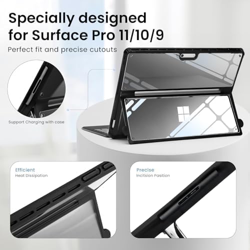 Omnpak Tasche für iPad Pro 12,9 Zoll, schützende Tablet Hülle mit Elektronik Organizer für iPad Penc
