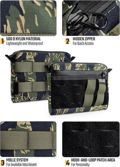 TACTICAL GEEK Molle Tasche Wasserdicht Rucksack Zusatz-Tasche EDC Pouch Multipurpose molle Pouch Uti