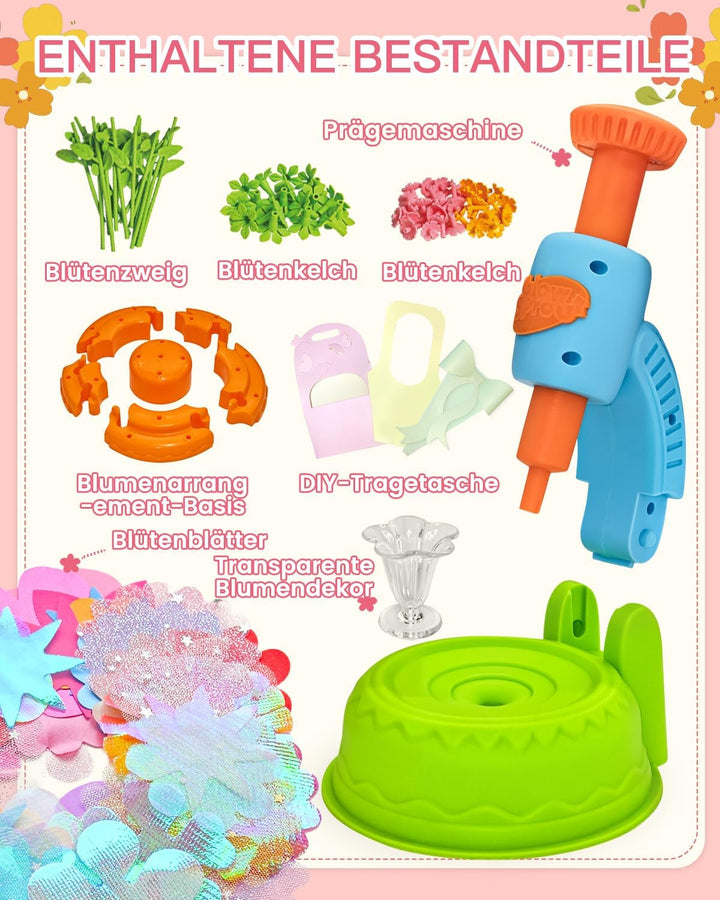 Glowsprout DIY Blumenbastelset für Kinder von 3 bis 12 Jahren - Zubehör schöne Stoffblumensträusse b