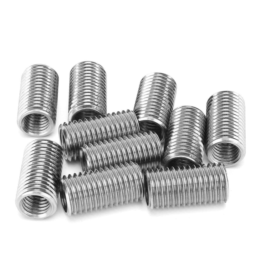 10Pcs Gewindeeinsatz Reparaturmutter Gewindeschlitzen Weibliche M12 und Männliche M16 Schraubbuchse,