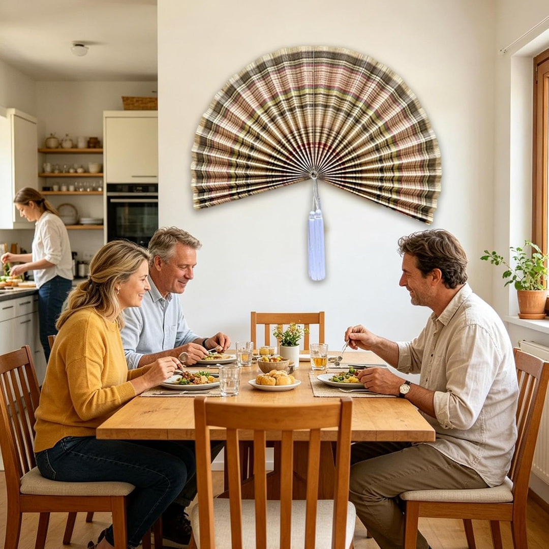 ChumDecor Fächer-Wanddekoration, japanische chinesische Wandfächer-Dekoration, Boho-Kopfteil zum Auf