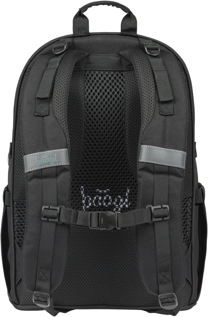 Baagl Schulrucksack Set Jungen 3 Teilig (Skateboard Rucksack, Mäppchen, Sporttasche), Schultasche ab