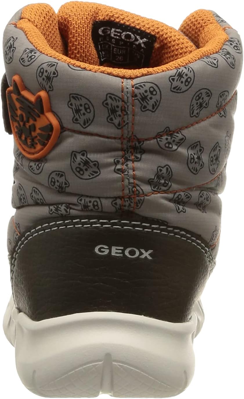 Geox Jungen B Flexyper Boy B ABX Stiefeletten 22 EU Grey Orange, 22 EU Grey Orange
