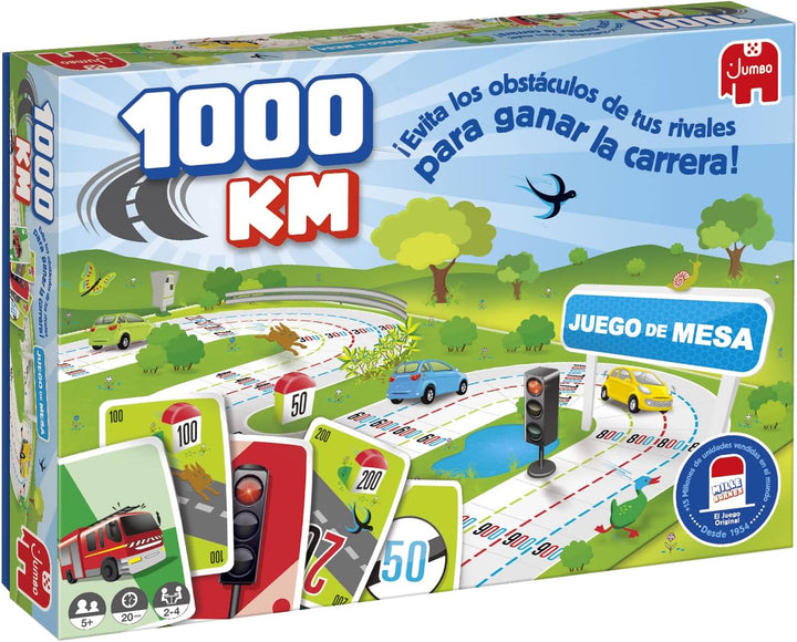 Jumbo - 1000 KM - Familien- und Kinderspiel - 5-99 Jahre - +2 Spieler - Kartenspiel - Spanisch