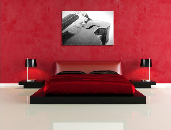 Cello Kohle Effekt, Format: 100x70 auf Leinwand, XXL riesige Bilder fertig gerahmt mit Keilrahmen, K
