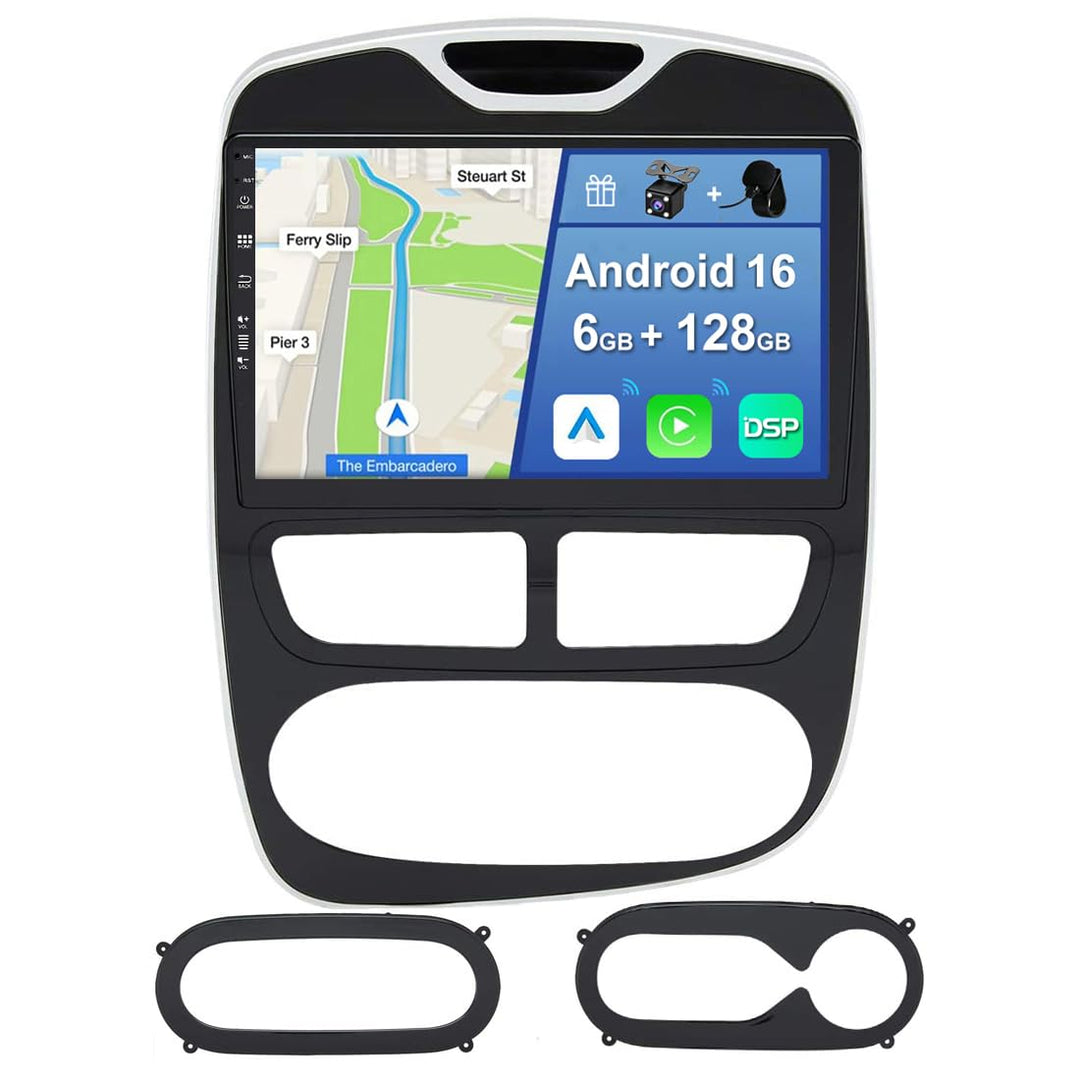 [6GB+128GB] Android 15 Autoradio für Renault Clio 4 ZOE (2012-2019)-[Integriertes CarPlay/Android Au