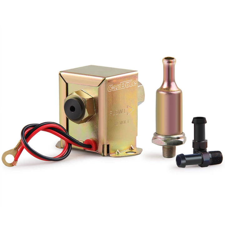 CarBole Kraftstoffpumpe 12V Elektrische Benzinpumpe Metall 4-7 PSI Universal Inline Kraftstoffpumpe
