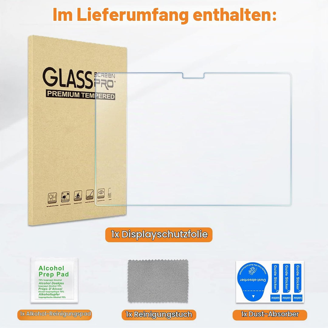 ProCase Schutzfolie für MacBook Pro 16,2 Zoll 2024 (M4) A3403/A3186, 9H Gehärtetes Glas für 16 Zoll