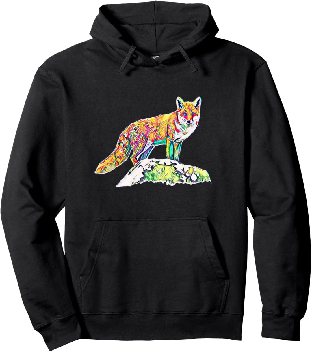 Fuchs Motiv schlauer Fuchs Tiere Wald schlaue Füchse Design Pullover Hoodie