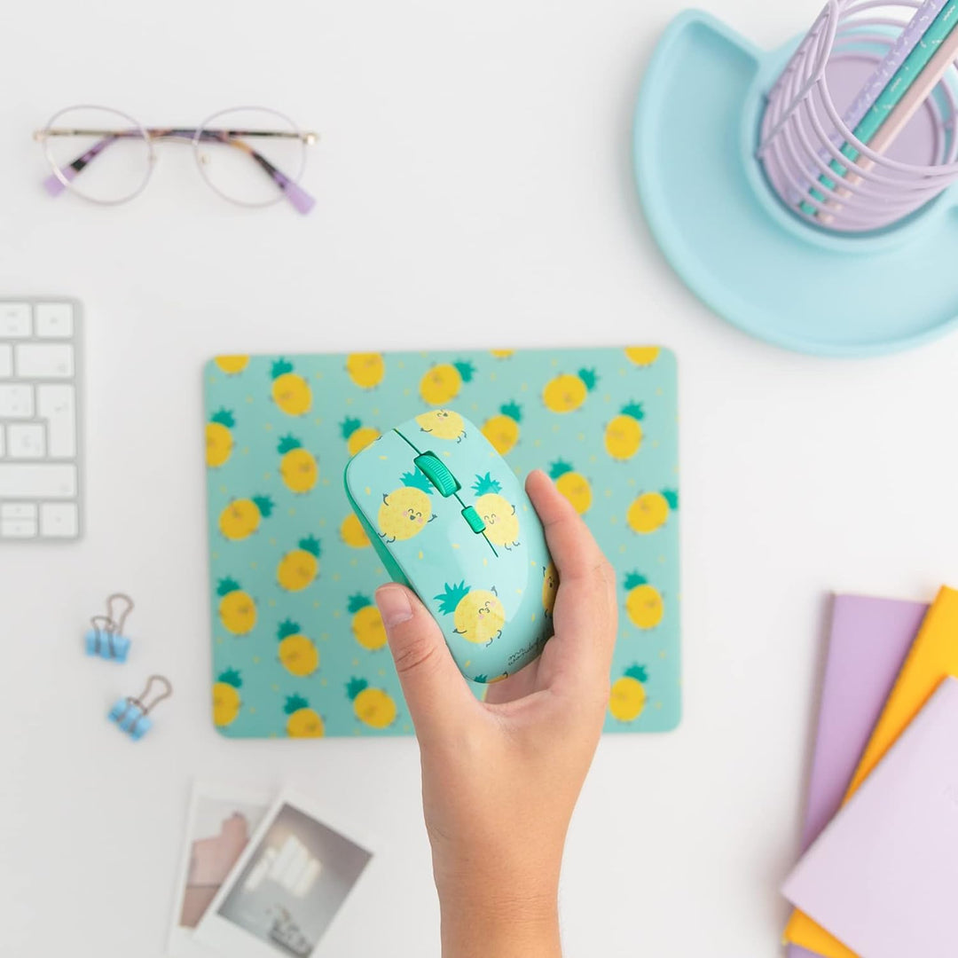 WONDEE Mr. Wonderful 2-in-1 Set mit Maus und Mauspad im Ananas-Design