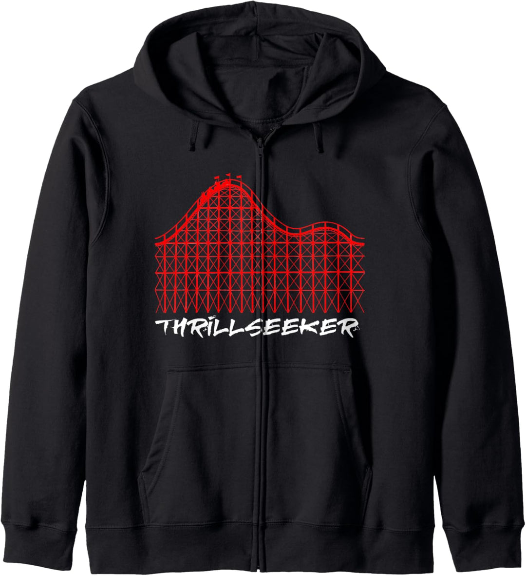 Thrillseeker Roller Coaster Achterbahn Freizeitpark Kapuzenjacke