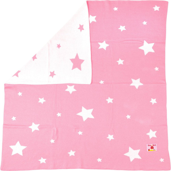 Die Spiegelburg 13963 Strickdecke BabyGlück, rosa (ca. 80 x 80 cm)