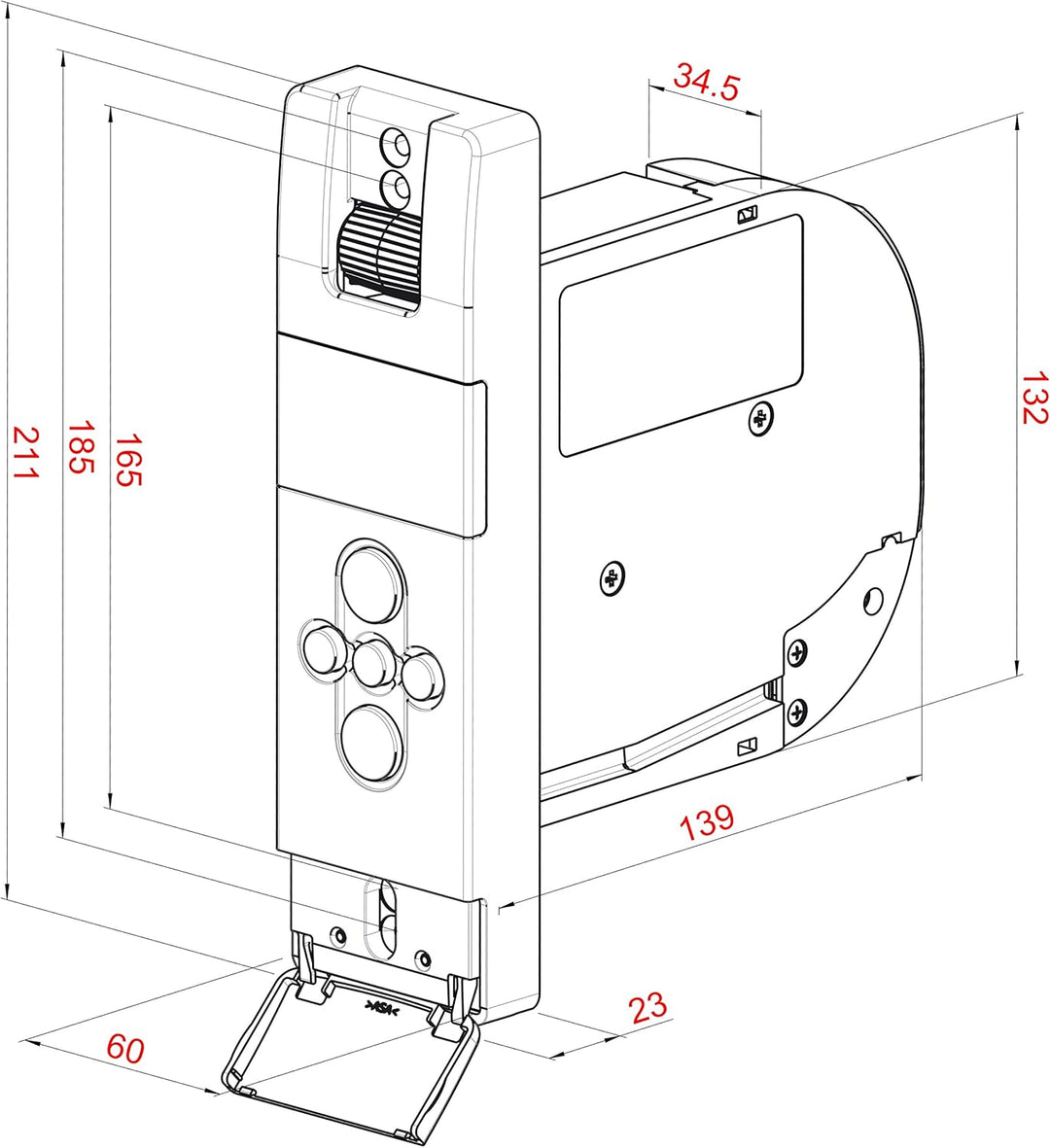 WIR elektronik, eWickler Comfort, eW820, Elektrischer Gurtwickler, Display, für 23mm Gurtband, Unter