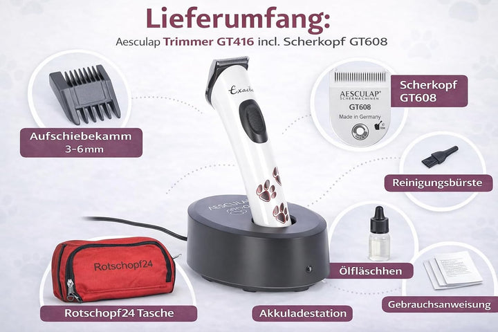 Rotschopf24 Edition: Neues Modell der Aesculap Exacta Schermaschine/Tiertrimmer/Pfotentrimmer/Gesich