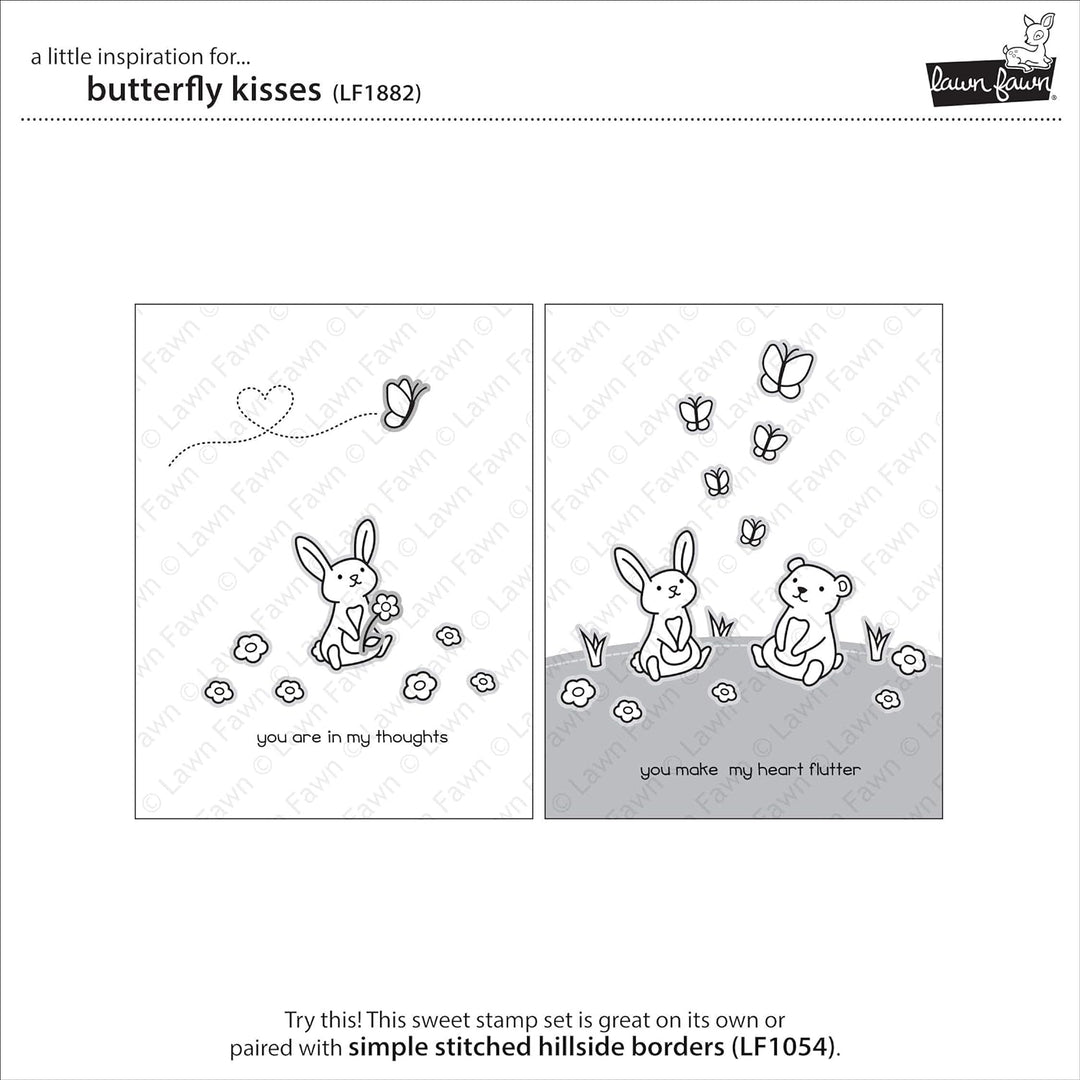 Lawn Fawn, Clear Stamp, Butterfly Kisses