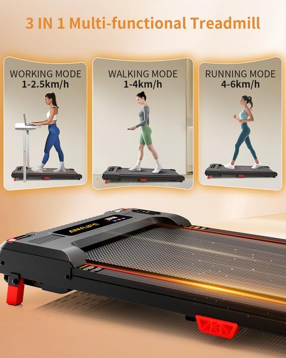 Anylife Laufband, Schreibtisch laufband,Walking Pad mit Steigung,kompakte Laufbänder，Walking Machine