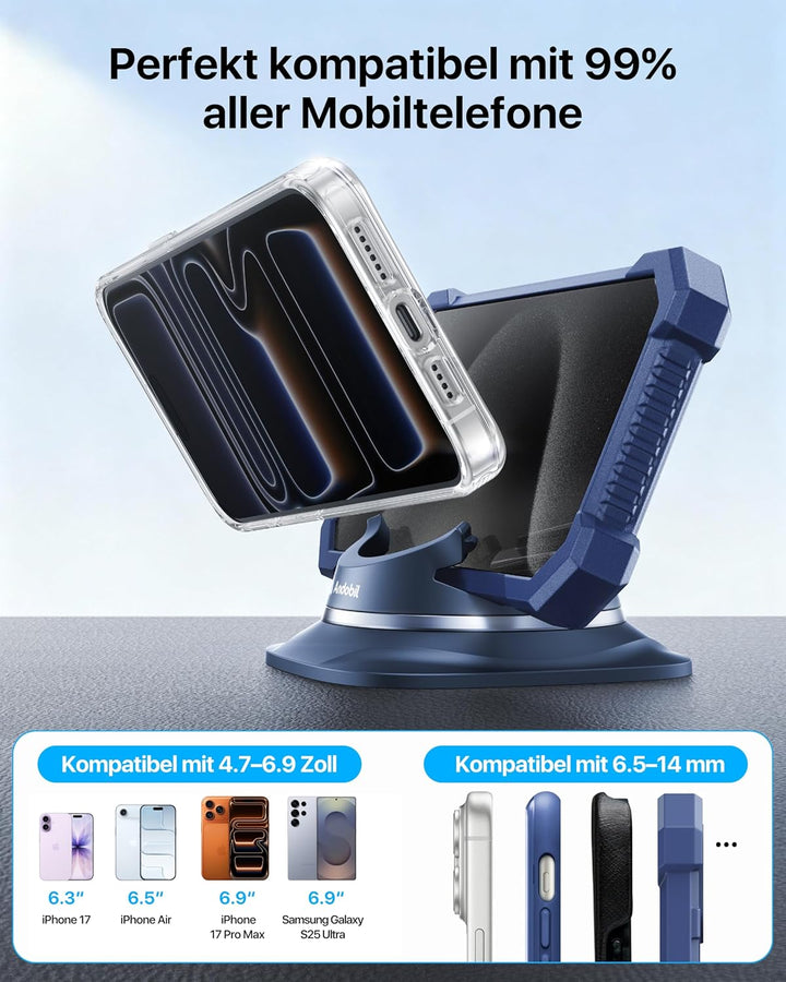 andobil Handyhalterung Auto Handyhalterung [ 2025 Einfach zu Benutzen ] Handy Halterung Auto Armatur