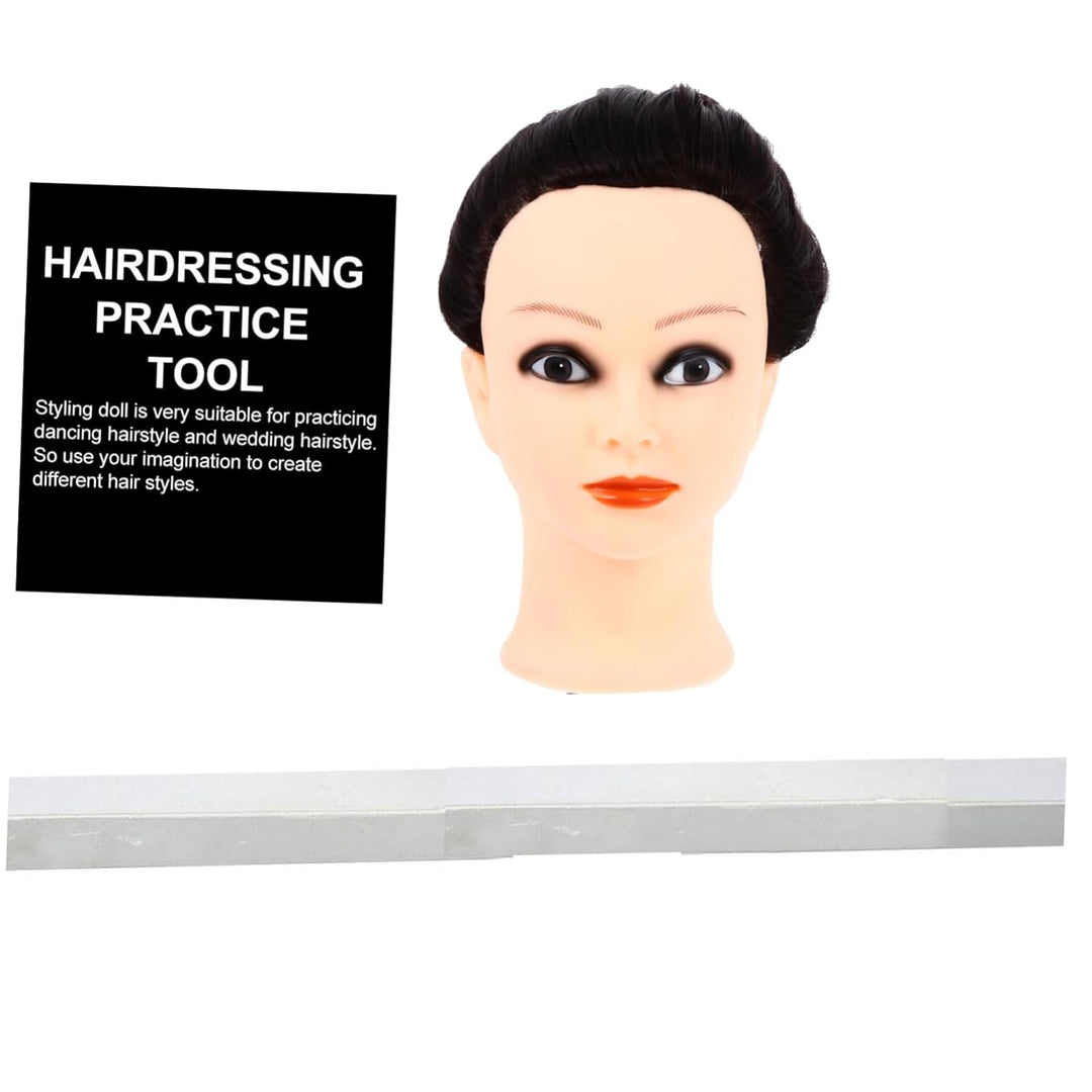 WRITWAA Kosmetikkopf Für Friseurtraining Übungskopf Mit Langem Glattem Kunsthaar Flechtkopf Für Haar