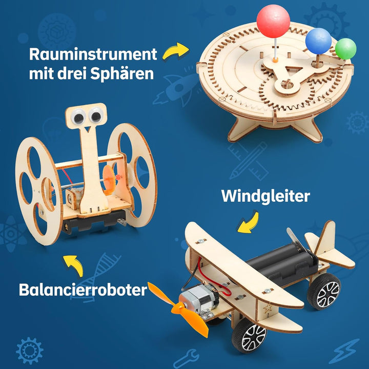 Experimente für Kinder ab 8 9 10 11 12 13 14, Elektronik Baukasten, Experimentierkasten, Elektro Bau