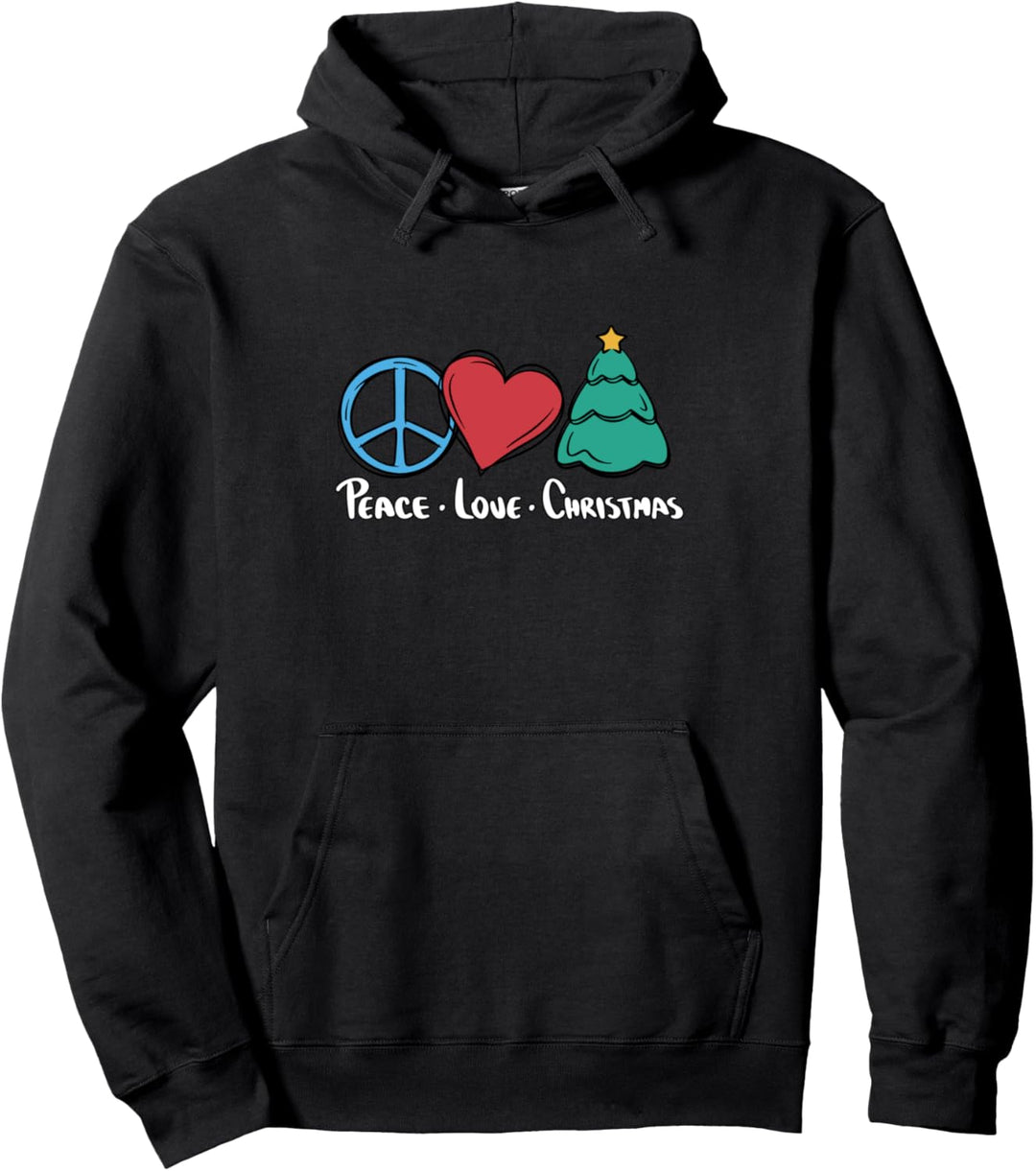Peace Love Christmas Pullover Hoodie