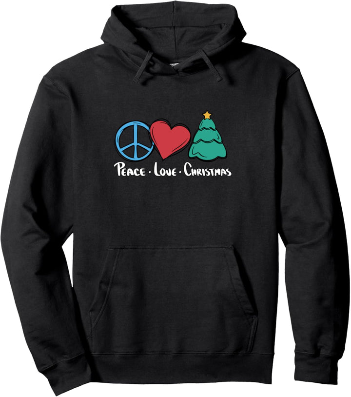 Peace Love Christmas Pullover Hoodie