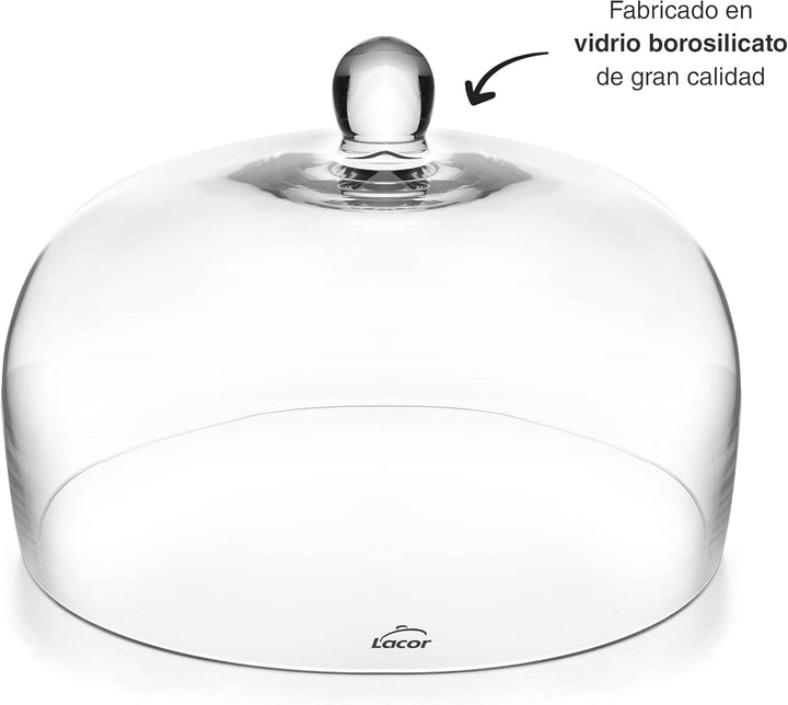 LACOR 61802 Abdeckung für Teller, schützt Lebensmittel, ideal zum Aufbewahren und Präsentieren von L