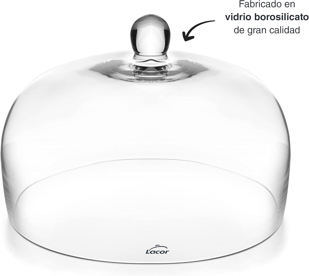 LACOR 61809 Abdeckung für Teller, schützt Lebensmittel, ideal zum Aufbewahren und Präsentieren von L