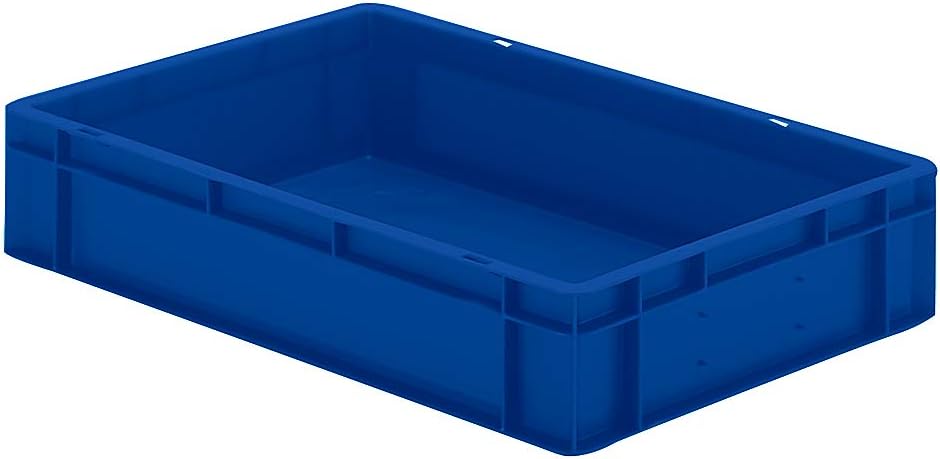 Euro-Format-Stapelbehälter, Wände und Boden geschlossen - LxBxH 600 x 400 x 120 mm - gelb, VE 5 Stk