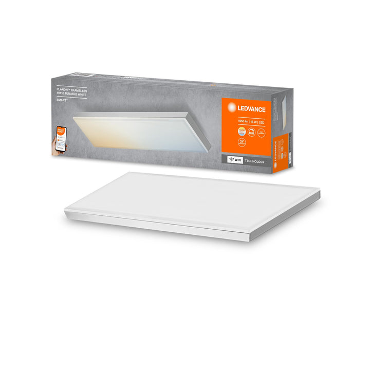 LEDVANCE Smarte LED Deckenleuchte, Panel für Innen mit WiFi Technologie, Lichtfarbe änderbar (3000K-