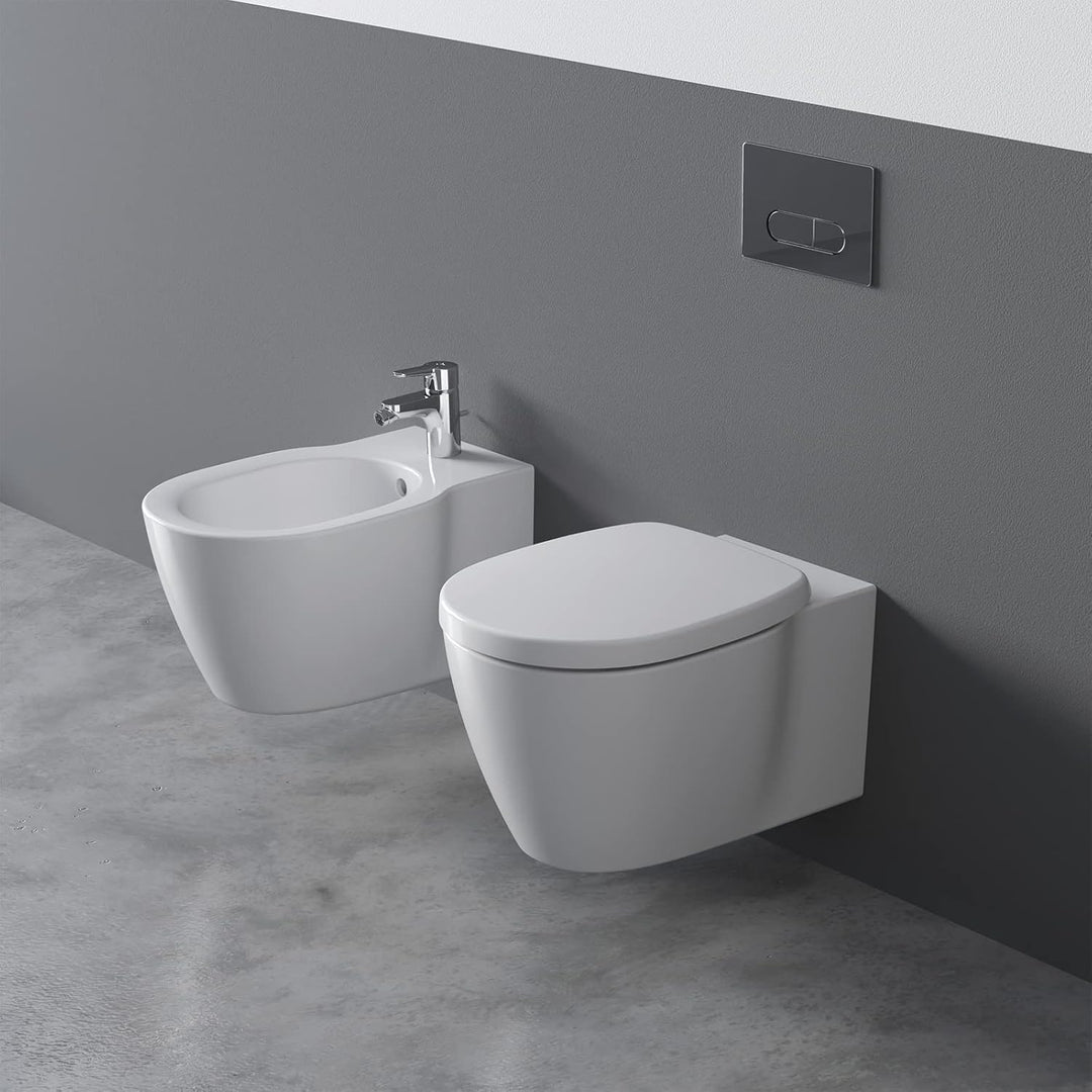 Ideal Standard E712801 Original Connect WC-Sitz, Wrapover-Design aus Kunststoff (Duroplast), Weiss (